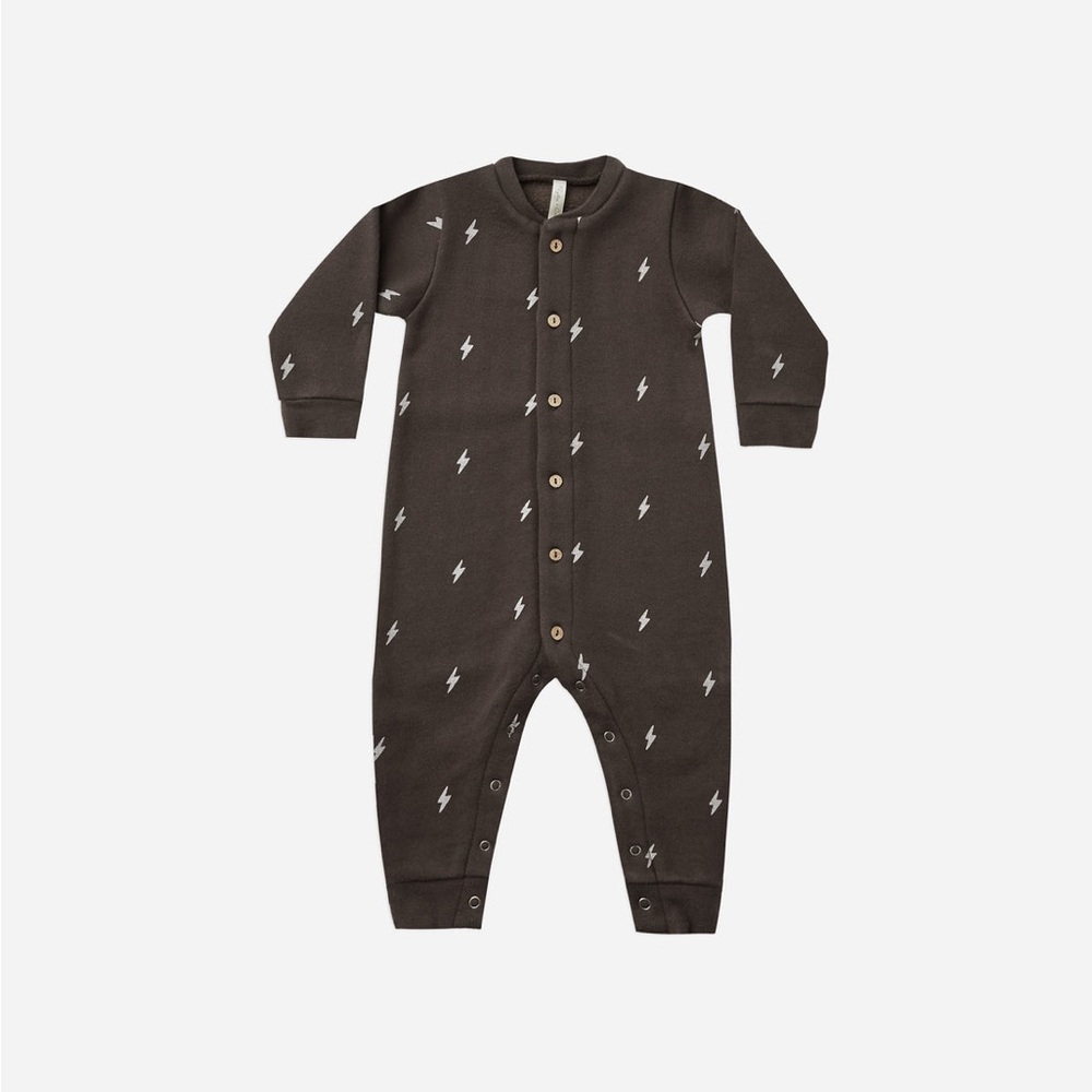 Rylee + Cru Button Down Jumpsuit in Lightening Bolts